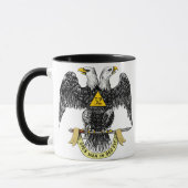 32. Grad-schottisches Ritus-Schwarzes Eagle Tasse (Links)