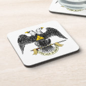 32. Grad-schottisches Ritus-Schwarzes Eagle Untersetzer (Linke Seite)