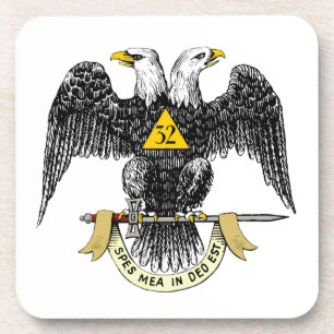32. Grad-schottisches Ritus-Schwarzes Eagle Untersetzer
