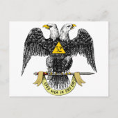 32. Grad Scottish Rite Black Eagle Postkarte (Vorderseite)