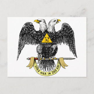 32. Grad Scottish Rite Black Eagle Postkarte