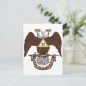 32. Grad Scottish Rite Brown Eagle Postkarte (Stehend Vorderseite)