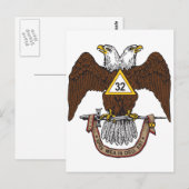32. Grad Scottish Rite Brown Eagle Postkarte (Vorne/Hinten)