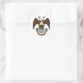 32. Grad Scottish Rite Brown Eagle Quadratischer Aufkleber (Tasche)