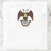 32. Grad Scottish Rite Brown Eagle Rechteckiger Aufkleber (Tasche)