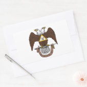 32. Grad Scottish Rite Brown Eagle Rechteckiger Aufkleber (Umschlag)