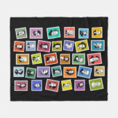 32 grafische Portraits der beststen Komponisten Fleecedecke (Vorderseite (Horizontal))