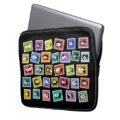 32 grafische Portraits der beststen Komponisten Laptopschutzhülle (Vorderseite Links)