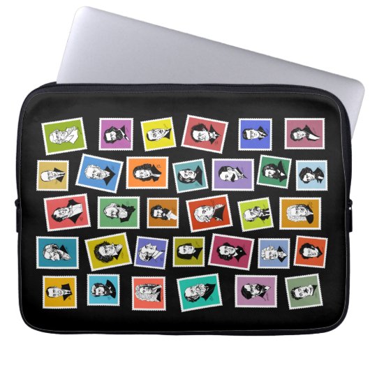 32 grafische Portraits der beststen Komponisten Laptopschutzhülle (Vorderseite)