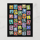 32 grafische Portraits der beststen Komponisten Postkarte (Vorderseite)