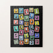 32 grafische Portraits der beststen Komponisten Puzzle (Vertikal)