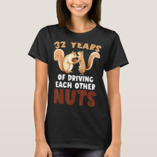32. Hochzeitstag 32 Jahre Autofahren T-Shirt