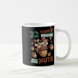 32. Hochzeitstag 32 Jahre Paarung Kaffeetasse
