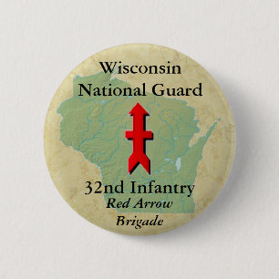 32. Infanterie mit Wisconsin zeichnen auf Button