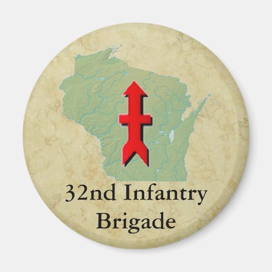 32. Infanterie Wisconsin Military Magnet (Vorne)