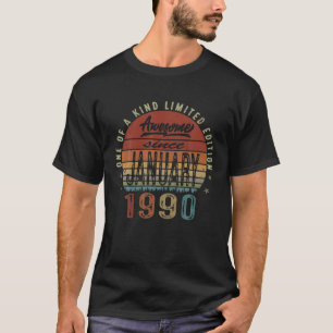 32 Jahre alt Vintag Januar 1990 Limited Edition 3 T-Shirt