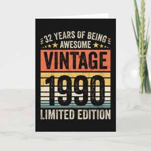 32 Jahre Awesome Vintage 1990 Karte