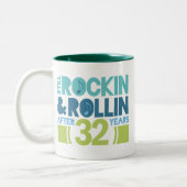 32. Jahrestag Wedding lustig Zweifarbige Tasse (Links)