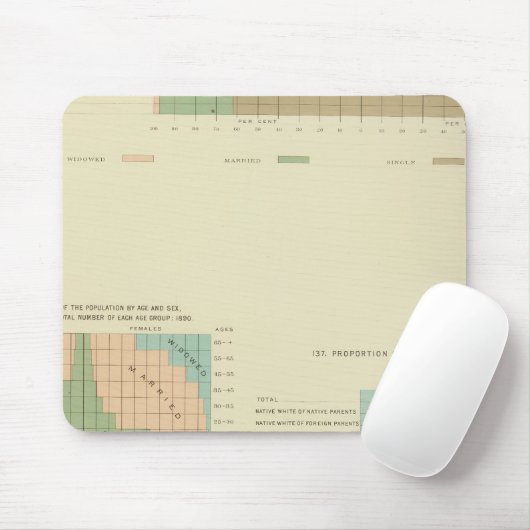 32 Konjugale Bedingung, Scheidung 1890 Mousepad (Mit Mouse)