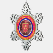 32. Militär- und Raketenabwehrkommando Schneeflocken Zinn-Ornament (Rechts)