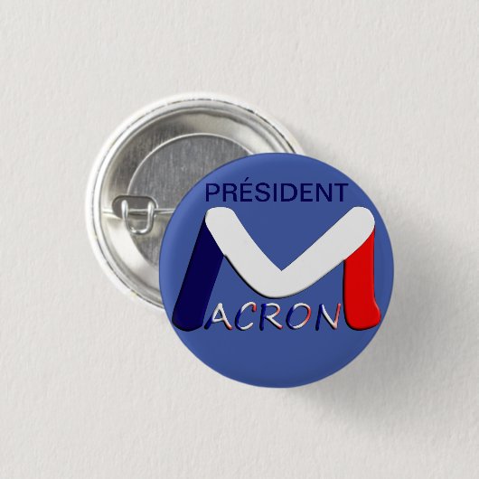 32 mm, Emmanuel Macron Präsident Button (Vorne & Hinten)