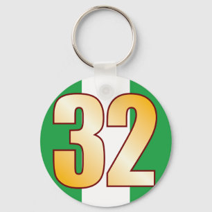 32 NIGERIA Gold Schlüsselanhänger