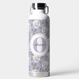 32 oz. Rose Garden Monogram Lavendel Wasserflasche Trinkflasche
