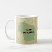 32. Pfeil-Brigaden-Militär Infanterie-Wisconsins Kaffeetasse (Links)