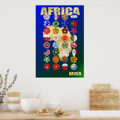 32 Qualifizierende Länder für Südafrika 2010 MMX Poster (Küche)
