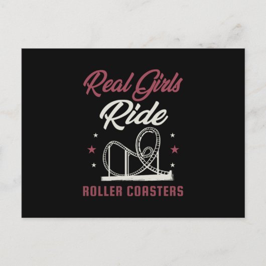 32.Real Girls Ride Roller Coasters Einladungspostkarte (Vorderseite)