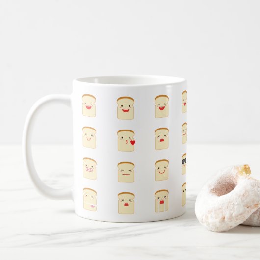 32 Stücke von Brot Emojis Tasse (Mit Donut)