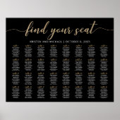 32 Tische finden Ihre Sitzkarte Poster (Vorne)