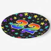 32. Veranstaltung: Bold, Fun, Colorful Rainbow 32 Pappteller (Schrägansicht)