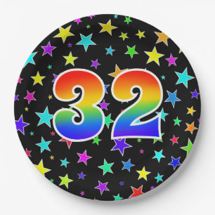 32. Veranstaltung: Bold, Fun, Colorful Rainbow 32 Pappteller