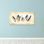 32" x 16" Vögel einer Feder Leinwanddruck (Insitu (Holzboden))