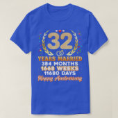 32 Years Married Happy 32nd Wedding Anniversary Co T-Shirt (Design vorne)