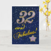 32nd birthday for someone Fabulous Karte (Gelbe Blume)