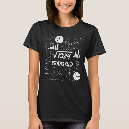 32nd Birthday Square Root Math 32 Years Old Bday T-Shirt (Vorderseite)