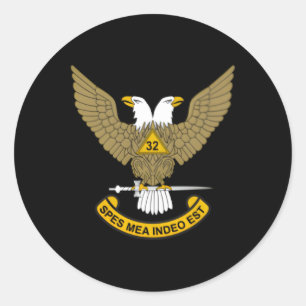 32nd Grad Mason 32 Masonic Scottish Rite Up Runder Aufkleber