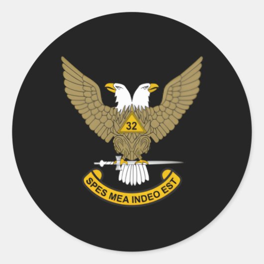 32nd Grad Mason 32 Masonic Scottish Rite Up Runder Aufkleber (Vorderseite)