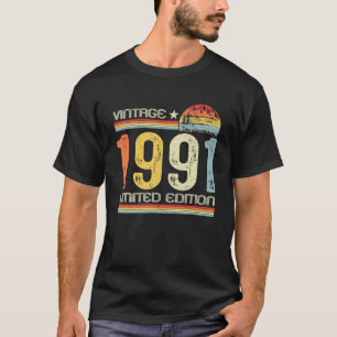32th B Day Geschenke Vintag 1991 Limited Edition 3 T-Shirt