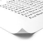 32x26" Horizontales Sitzdiagramm - Olivia & Justin Poster (Ecke)