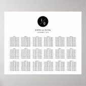 32x26" Horizontales Sitzdiagramm - Olivia & Justin Poster (Vorne)