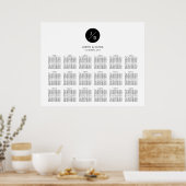 32x26" Horizontales Sitzdiagramm - Olivia & Justin Poster (Küche)