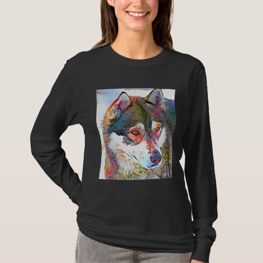 3301c Sibirischer Husky T-Shirt (Vorderseite)