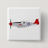 332. Kampfgruppe - Redtails - Tuskegee Airmen Button (Vorderseite)
