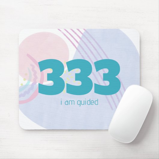 333 Angel Guidance Affirmation Manifestation Mousepad (Mit Mouse)