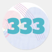 333 Angel Guidance Affirmation Manifestation Runder Aufkleber (Vorderseite)