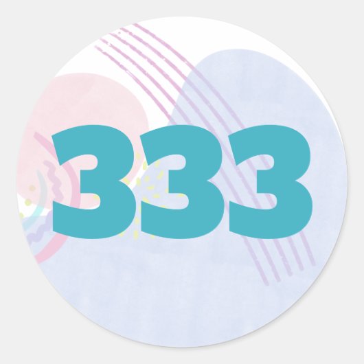 333 Angel Guidance Affirmation Manifestation Runder Aufkleber (Vorderseite)