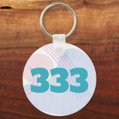 333 Angel Number Guidance Support Manifestation Schlüsselanhänger (Vorderseite)